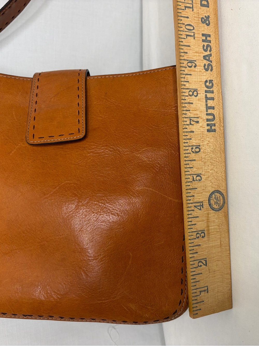 Vintage Fossil Sedona Tan Leather Crossbody Bag - Picture 15 of 16